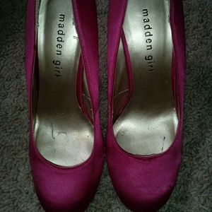 Hot pink madden girl glittery heels